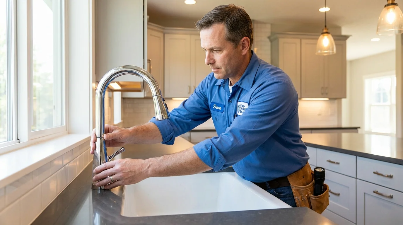 Kitchen faucet installation by Johns Plumbing LLC in Coal Hill